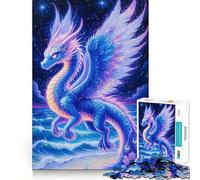 Puzzle 1000 pièces Dragon céleste sur l'océan Articulation Fine Jeu cognitif et Amusant Jeu Calme Cadeau d'anniversaire Artistique (38x26cm)