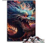 Puzzle 1000 pièces Dragon Chinois coloré Puzzle Impossible pour Adultes Taille 50x75cm Décoration d'intérieur DIY Cadeau, Casse-tête pour Adultes