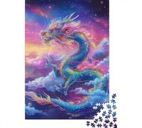 Puzzle 1000 Pièces Dragon Chinois pour Adultes et Adolescents en Bois et Papier, 1000 Pièces (38x26cm)