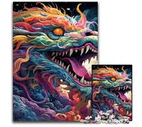 Puzzle 1000 pièces Dragon Chinois, Puzzle Impossible pour Adultes, pour Les Anniversaires et Les fêtes, 26x38cm / 10,23x14,96 Pouces