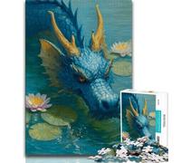 Puzzle 1000 pièces Dragon dans la rivière pour Adolescents, 1000 pièces pour Adultes et Adolescents, pour renforcer l'amour Entre Les Couples, à partir de 14 Ans, 75x50cm