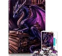 Puzzle 1000 pièces Dragon dans Le Livre Puzzle 1000 pièces pour Adolescents Cadeaux décoration Murale Cadeaux d'anniversaire et de Noël Uniques Convient aux Enfants de 14 Ans et Plus (26x38cm)