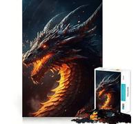 Puzzle 1000 pièces Dragon de Feu Ancien pour Adultes, idéal pour stimuler Le Cerveau, se détendre et s'amuser ; Cadeau Parfait pour Les fêtes (38x52cm)