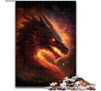 Puzzle 1000 pièces Dragon de feu au Paradis, Puzzle en Bois, pour Adolescents, Jeu interactif Familial, Cadeau défi 1000 pièces(50x75cm)