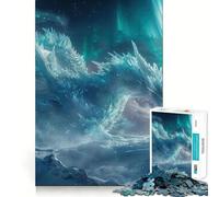 Puzzle 1000 pièces Dragon de Glace Mystique pour Adultes Jeu de logique Stimulant et Relaxant Bords Nets Cadeau mémorable (50x75cm)