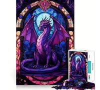 Puzzle 1000 pièces Dragon Drakonar Violet pour Adolescents, idéal pour renforcer Les Souvenirs, Passer des Moments paisibles et de qualité (38x26cm) Cadeau Classique
