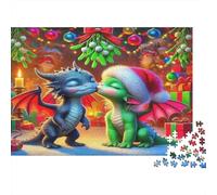 Puzzle 1000 pièces Dragon Elfe Magique, Stimulant, Carton Durable, Amateurs Puzzles, 52x38 cm