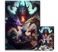 Puzzle 1000 pièces Dragon Group Puzzles pour Adultes Jeu interactif Familial, Cadeau Artisanal avec Illustrations colorées 26x38cm/10,23x14,96 Pouces