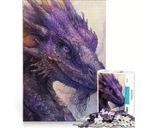 Puzzle 1000 pièces Dragon Légende Violette pour Adolescents Jouet à Refaire Soi-même Décoration Intérieure Idéal en Cadeau pour Toute la Famille 38x52cm