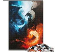 Puzzle 1000 pièces Dragon mystérieux, idéal pour Les Adolescents, Les Liens familiaux, Les Casse-têtes et Les décorations d'intérieur DIY (Taille 26x38cm)