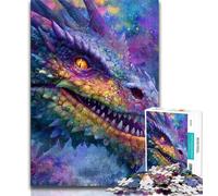 Puzzle 1000 pièces Dragon psychédélique pour Adolescents décoration Murale Cadeaux Uniques pour Anniversaire et Noël Convient aux Enfants de 14 Ans et Plus (50x75cm)