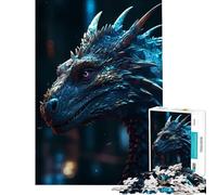 Puzzle 1000 pièces Dragon réaliste Jeu de réflexion Stimulant l'intelligence Jouet addictif Cadeau d'anniversaire défi Difficile (Dimensions 38x52cm)