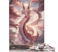 Puzzle 1000 pièces Dragon Sakura Japonais, Jeu éducatif, décoration familiale, 1000 pièces (38 x 26 cm)