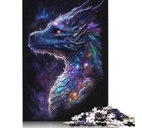 Puzzle 1000 pièces Dragon Volant Galaxie pour Adultes Puzzle pour Temps en Famille Défi Cérébral 1000pcs (75x50cm)