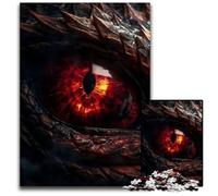 Puzzle 1000 pièces Dragons de Feu Œil de Rubis pour Adultes, Casse-tête Stimulant - Jouet Relaxant pour Adolescents 50x75cm/19,68x29,52 Pouces