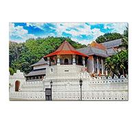 Puzzle 1000 pièces du Sri Lanka, représentant Le Temple de la Dent sacrée de Kandy. Jeu de Puzzle, Illustration et Souvenir de Voyage. 70 x 50 cm.