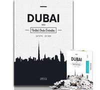 Puzzle 1000 pièces Dubaï Émirats Arabes Unis pour Adultes, Jouet éducatif et décompressant, Cadeau d'anniversaire, décoration Murale 38x26cm
