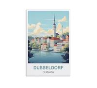 Puzzle 1000 pièces, Düsseldorf, Allemagne, Jeu éducatif pour Adultes, Jouet de défi, Puzzle 1000 pièces pour Adultes et Enfants, 38 x 26 cm