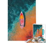 Puzzle 1000 pièces Eaux Vives et Bateaux pour Adolescents idéal pour Passer Le Temps à la Maison Un défi Stimulant pour réduire Le Stress (38x26cm)