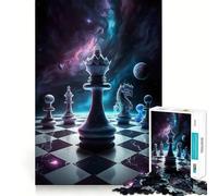 Puzzle 1000 pièces Échecs Reine de l'univers Découpe précise Jeu créatif et Artistique pour des Moments de détente et de Calme Cadeau d'anniversaire (38x26cm)
