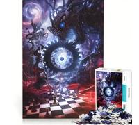 Puzzle 1000 pièces Échiquier du Destin, décoration Murale, Cadeau d'anniversaire, présent Unique pour Un Anniversaire ou Noël 50x75cm