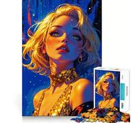 Puzzle 1000 pièces Éclat étoilé pour Adultes et Adolescents, Jeu Mental apaisant et Relaxant, découpe de qualité supérieure, 38x26cm