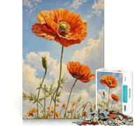 Puzzle 1000 pièces Éclosion de Coquelicots,Jeu aux Bords Parfaits,Jouet d'entraînement cérébral,Divertissement Relaxant,Cadeau de décoration d'anniversaire (38x52cm)