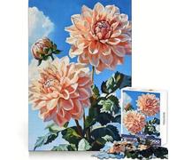 Puzzle 1000 pièces Éclosion de Dahlias pour Adultes stimulez Votre Esprit, apaisez-Vous et amusez-Vous Bords réguliers (38x26cm)