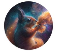 Puzzle 1000 pièces Écureuil Nébuleuse Puzzles Ronds 1000 pièces pour Adultes pour la décoration intérieure, l'entraînement cérébral et Les Cadeaux de Vacances 67,5 x 67,5 cm