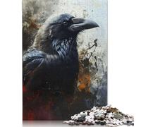 Puzzle 1000 pièces Edgar Allen Poe Le Corbeau pour Adultes et Puzzles en Bois Puzzle éducatif Jeu Familial 1000 pièces (75 x 50 cm)