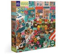 Puzzle 1000 pièces Eeboo English Green Market