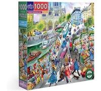 Les Bouquinistes de Paris - Puzzle adulte 1000 pièces En Carton - Puzzle Sur Les Bouquinistes De Paris - Dimensions 58,5 x 58,5 cm