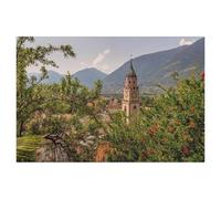 Puzzle 1000 Pièces，Église Saint-Nicolas dans la Vieille Ville de Merano, Tyrol du Sud，Cadeau d'anniversaire Unique pour Les Adolescents Et Les Adultes（38x26cm）-AC68