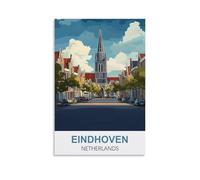 Puzzle 1000 pièces, Eindhoven, Pays-Bas. Affiche Classique, Puzzle 3D à Monter soi-même, Jouet en Papier, Cadeau Unique, décoration intérieure, 70 x 50 cm.