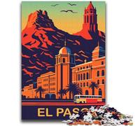 Puzzle 1000 pièces El Paso Sunset, Jeu éducatif Familial, à Offrir en Cadeau à Toute la Famille, à partir de 14 Ans (Taille 38x52cm)