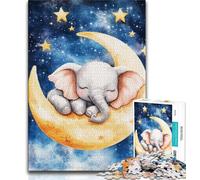 Puzzle 1000 pièces Éléphant endormi pour Adultes, Cadeaux, Aide Le Cerveau à exercer des Jouets addictifs pour cultiver la Patience, Excellent Cadeau 50x75cm