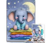 Puzzle 1000 pièces Éléphant endormi pour Adultes et Adolescents, Jouet éducatif et décompressant, idéal comme Cadeau (75x50cm)
