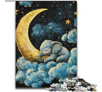 Puzzle 1000 pièces Éléphant endormi pour Adultes et Adolescents Un Jeu Stimulant, idéal comme Cadeau pour Toute la Famille (50x75cm)