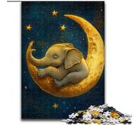 Puzzle 1000 pièces Éléphant endormi Puzzle 1000 pièces : Un Casse-tête Stimulant pour Les Adolescents, idéal pour la décoration intérieure ou comme Cadeau (Taille : 26 x 38 cm)