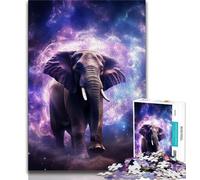 Puzzle 1000 pièces Éléphant Fantastique pour Adultes, Aide Le Cerveau à Exercer des Jouets Addictifs pour Cultiver la Patience Une Œuvre d'art 50x75cm