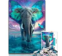 Puzzle 1000 pièces Éléphant Fantastique pour Adultes et Ados 1000 pièces Jouets Éducatifs Jeux Anti-Stress Amour et Détente (26x38cm)