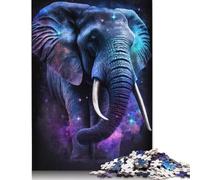 Puzzle 1000 pièces Éléphant Galaxie pour Adultes Puzzle Cadeau Halloween Puzzles pour Adultes Décoration et Cadeaux Uniques 1000 pièces (75x50cm)