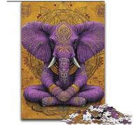 Puzzle 1000 pièces Éléphant Violet pour Adultes et Adolescents, Interaction Parent-Enfant intéressante pour réduire Le Stress 26x38cm