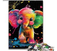 Puzzle 1000 pièces éléphants colorés pour Adolescents, Jouets éducatifs et éducatifs, Jeux familiaux, idéal pour la décoration de Bureau (26x38cm)