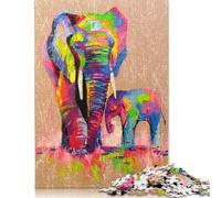 Puzzle 1000 pièces Éléphants Mère et Fils pour Adultes Adolescents Puzzle Puzzle Adulte Cadeaux de Noël pour Adultes 1000 pièces (75x50cm)