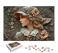 Puzzle 1000 Pièces Elfes, Puzzle 1000 Pièces pour Adultes et Enfants à Partir de 14 Ans, Fleur Puzzles Bois avec Une Boîte d'Emballage Exquise, Puzzles pour Décoration Murale, Idee Cadeau Femme, -5044