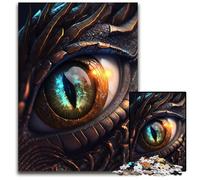 Puzzle 1000 pièces en Bois avec œil de Dragon en Bronze Jeu décoratif et interactif pour la Famille 1000 pièces (75 x 50 cm)