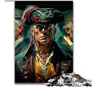 Puzzle 1000 pièces en Bois, Capitaine Pirate, idéal pour Noël et Le Nouvel an, idéal pour Les fêtes de Fin d'année 50x75cm Jeu de réflexion pour Adolescents pour Les fêtes de Fin d'année