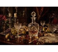 Puzzle 1000 pièces en Bois Carafe en Cristal après Un festin