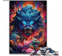Puzzle 1000 pièces en Bois, Chaos Vibrant, Taille 50x75cm. Un Casse-tête Stimulant pour Les Adolescents, Une soirée de Jeux en Famille Amusante.